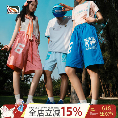 潮流印花休闲短裤男情侣款夏新款