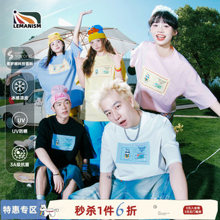 圆领打底体恤衫 夏季 潮 T恤情侣款 lemanism索罗娜凉感卡通印花短袖