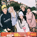 lemanism美式潮牌三条杠粉色开衫连帽卫衣男款2026春秋情侣外套女