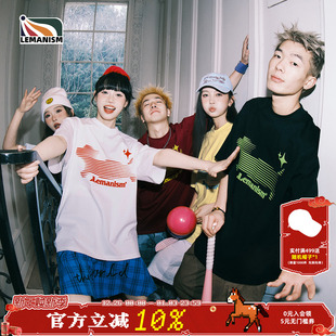 体恤衫 lemanism300g重磅幻影小狗短袖 半袖 情侣款 女 T恤男2025夏季