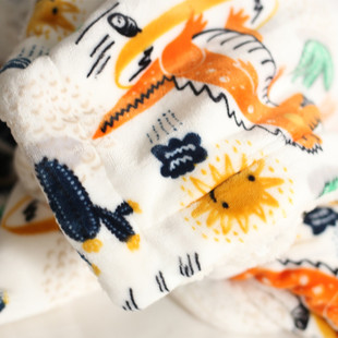 出口订单可爱小恐龙双层午睡毯单人午休沙发盖毯冬季加厚加绒毯子