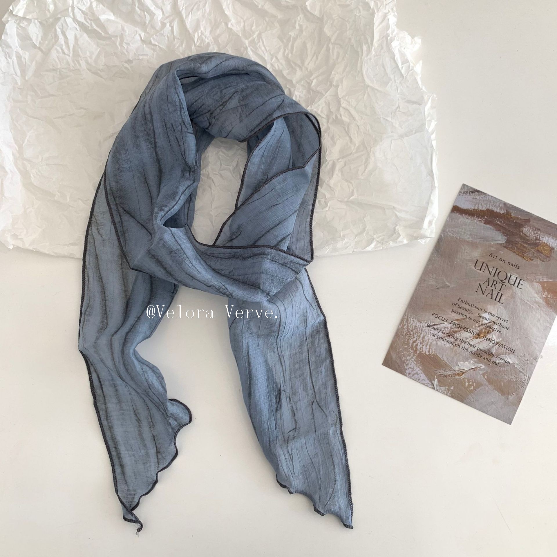 2025年新款褶皱棉麻围巾