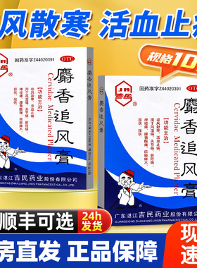吉民麝香追风膏10片活血止痛祛风散寒风湿关节痛官方旗舰店正品