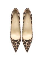 2026 Autumn/Winter new style suede high heels for women, slender heels, fashionable light lipstick soles, versatile pointed-toe professional leopard print single shoes thumbnail 5