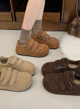 厚底加绒勃肯鞋女秋冬季休闲鞋
