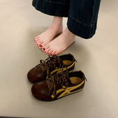 爆款 春季 超火百搭软底运动鞋 德训鞋 阿甘鞋 2026新款 棕色板鞋 子 女款