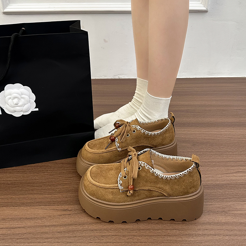 厚底松糕勃肯鞋女博肯乐福单鞋