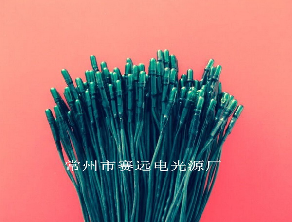 赛远电光源 微型灯泡 12V 60MA 米泡 3X8 绿光 接线 a1096 高品质