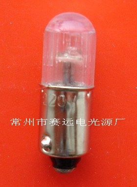 赛远电光源 氖灯 220v ba9s t10x28 红色 塑壳 c008 高质量