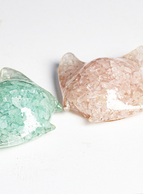 填充办公桌鱼奇幻水晶滴胶招财摆