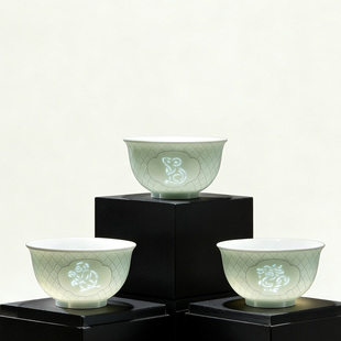 景德镇新款十二生肖碗家用餐具玲珑瓷米饭碗个人专用乔迁送礼礼盒