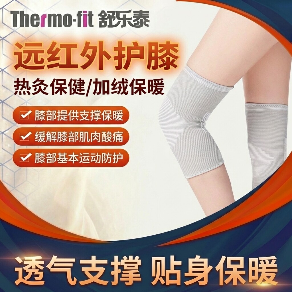 竹炭护膝空调房 保暖防滑男女秋冬季加厚防寒膝盖 老寒腿老年四季