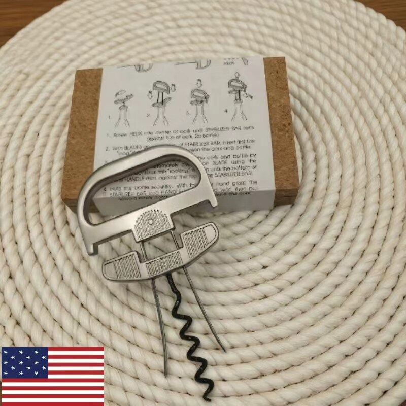 美国同款红酒老酒开瓶器ahso两片式霉烂塞杜兰德老酒刀葡萄酒起子