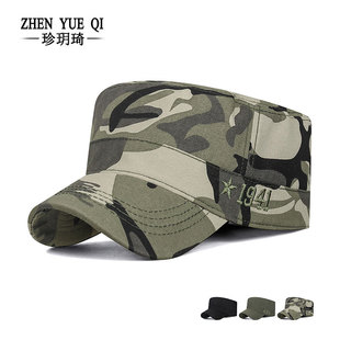 四季帽子男美式潮流刺绣1941鸭舌帽户外运动遮阳帽休闲迷彩平顶帽