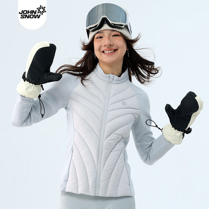 John snow滑雪羽绒内胆户外运动保暖女男秋冬外套中间层修身打底