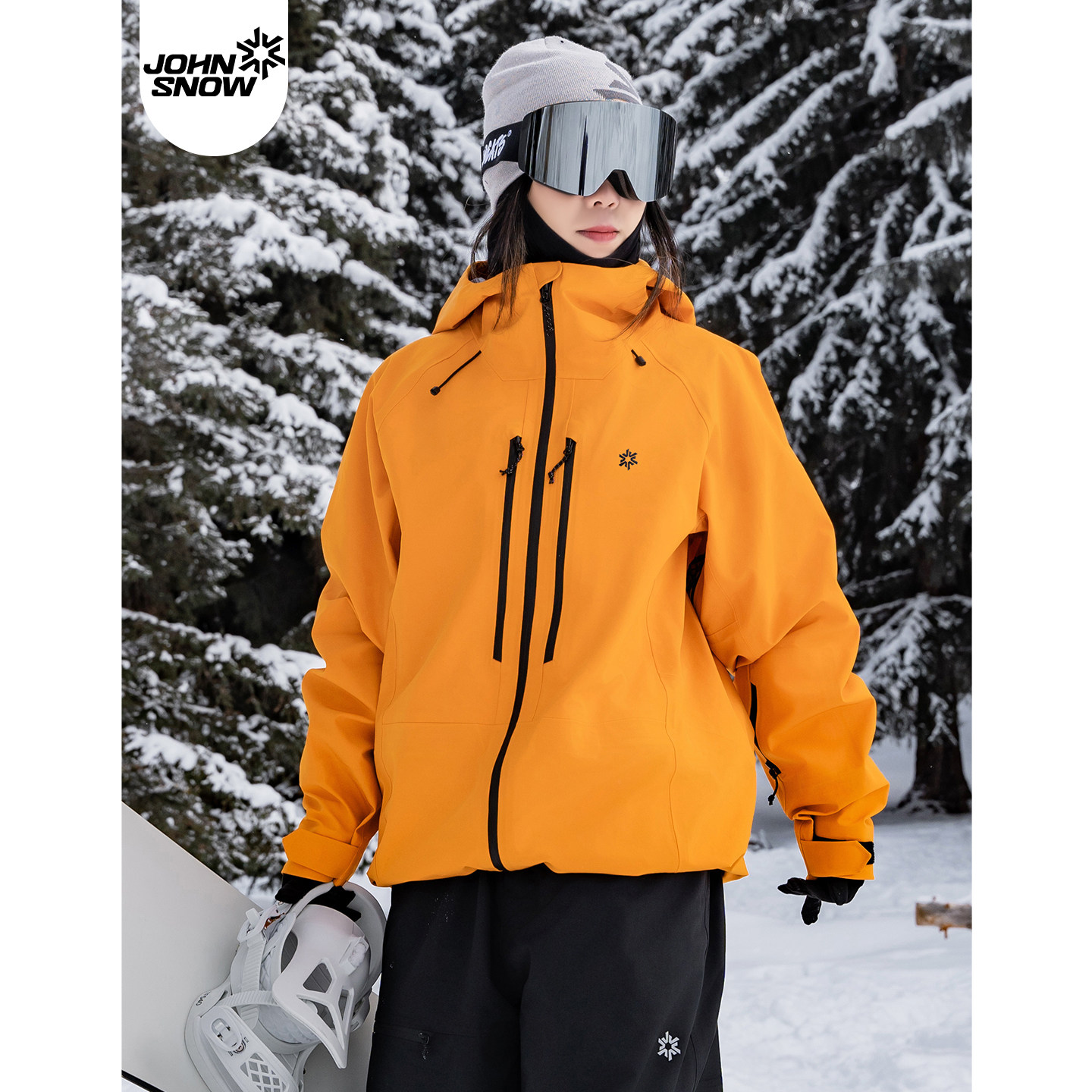 John snow硬壳滑雪服女款男单板防水防风新款全压胶多巴胺滑雪衣