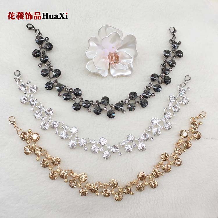 闪亮水钻可拆卸衣领链韩版时尚服装配件百搭衣领饰品链领口挂件