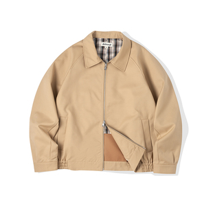 NATIVEWELL翻领教练夹克双层120S/2匹马棉混纺质感强烈高级光泽