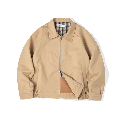 NATIVEWELL翻领教练夹克双层120S/2匹马棉混纺质感强烈高级光泽