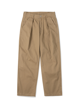 NATIVEWELL机械师工装长裤重磅水洗长绒棉宽松直筒