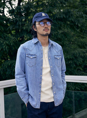 NATIVEWELL 厚款牛仔西部衬衫Western Shirt丹宁 美式复古