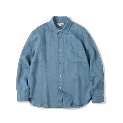 NATIVEWELL轻盈亚麻长袖衬衫纯色随性宽松风格防晒夏初秋凉感透气