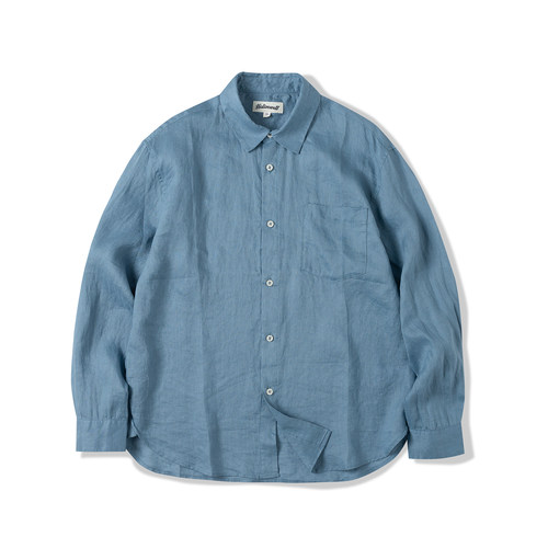 NATIVEWELL轻盈亚麻长袖衬衫纯色随性宽松风格防晒夏初秋凉感透气