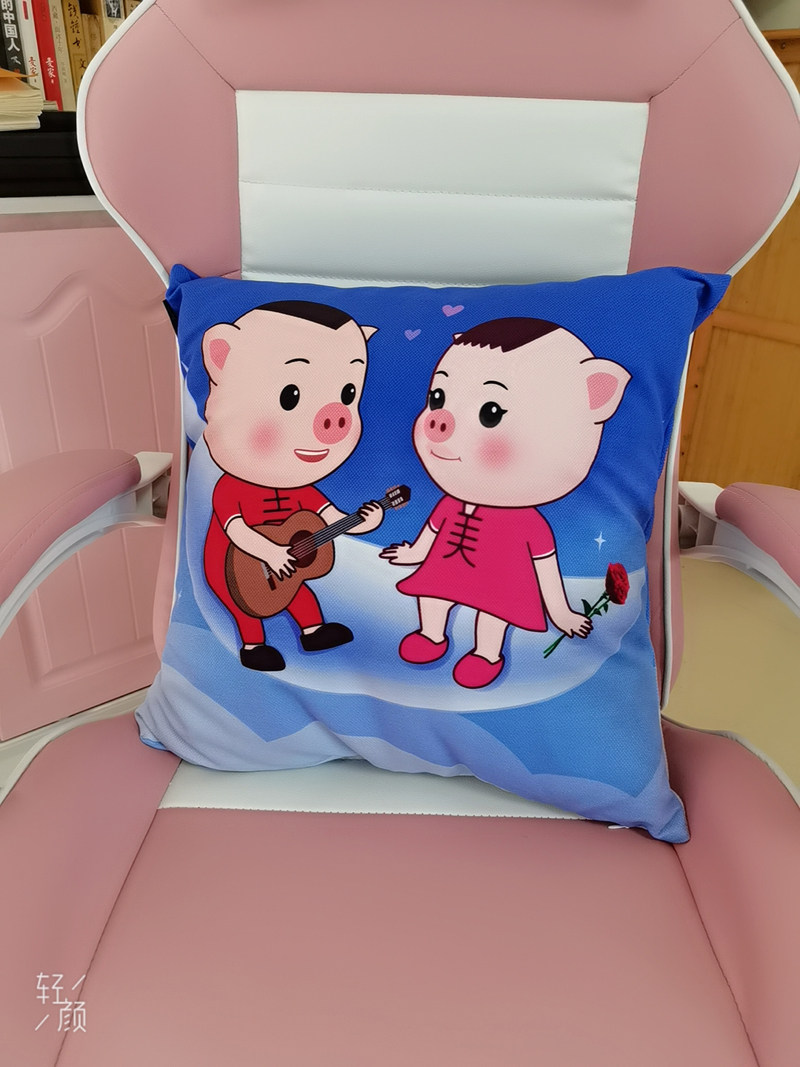原创猪八吉 猪小美系列抱枕 45*45cm 绒布面料超柔手感