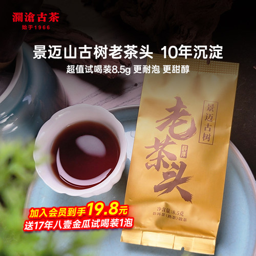 【超值试喝】澜沧古茶景迈古树老茶头茶样8.5g 醇甜糯香可闷可煮