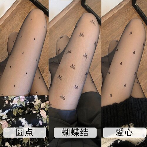 0d波点丝袜防勾丝日系洛丽塔
