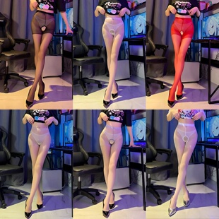 倾心袜业jk情趣纯色薄款丝袜性感连裤开档丝袜套装 女式透明丝袜