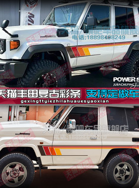 适用ToyotaLC71 LC76 LC78 LC80 LC79 LC100车身贴纸拉花贴纸改装