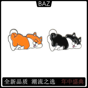 饰品 卡通超萌可爱柴犬胸针小狗狗橙色徽章学生情侣别针包包衣服装