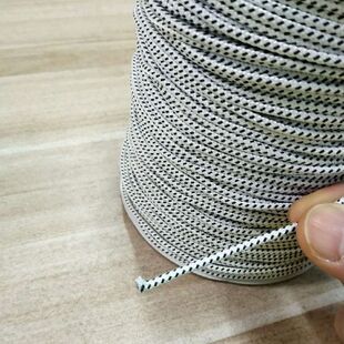 窗帘配件 4mm灰色粗拉绳木珠子拉链 绑绳 竹木帘配件 竹卷帘垂绳