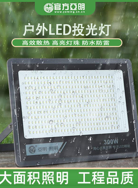 亚明LED投光灯射灯室外防水强光超亮仓库厂房车间户外照明灯