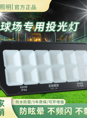 亚明防眩晕led投光灯户外防水足球篮球操场专用照明灯大功率射灯
