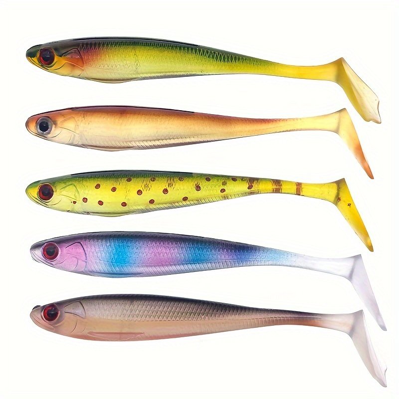 5个装T尾软鱼9cm/5.5g背部有凹槽PVC仿真软饵（鱼眼的颜色随机）,户外/登山/野营/旅行用品,路亚饵,淘宝优惠券,粉丝福利购,淘宝优惠卷