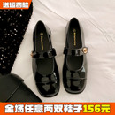 小香风玛丽珍鞋女2025新款法式平底单鞋粗跟小皮鞋大码女鞋41到43