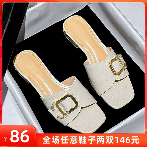 Летние высокие модные слайдеры, туфли для выхода на улицу, 2023 года, большой размер