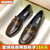 女鞋 英伦小皮鞋 41到43 一脚蹬乐福鞋 大码 女春百搭2026新款 平底单鞋