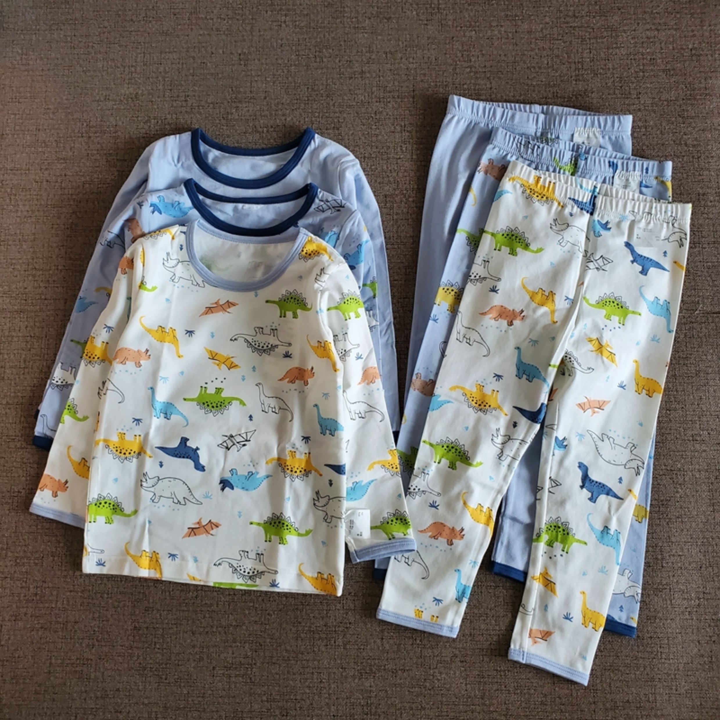 100-170男女童中大童内衣套装纯棉春秋打底套装莱卡棉家居套装