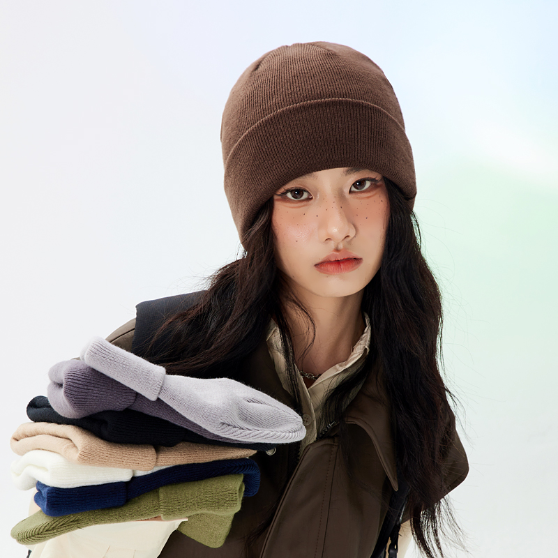 毛线帽日系男女秋冬显脸小针织帽