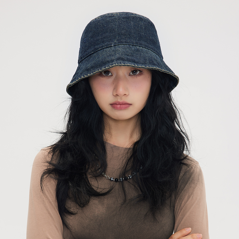 牛仔渔夫帽日系男女春夏防晒百搭