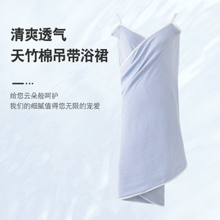 春夏爆款吊带浴裙女浴巾沙滩巾天竹棉一片式可穿戴浴巾露背不透