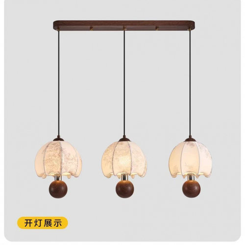 法式中古布艺餐厅吊灯南洋复古风