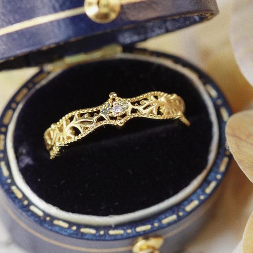 桃奈agete日系镀金戒指女