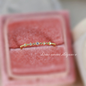 小众纤细戒指 百搭叠戴镀金18k 夏日璀璨 NJ日系超闪五颗钻经典