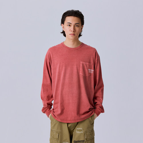 【官方直营】Liberaiders PAINT SPLATTER裂纹印花长袖 T 恤26FW