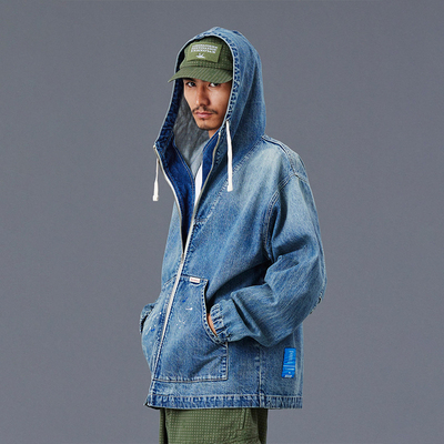 【官方直营】Liberaiders 牛仔布拉链连帽夹克外套25FW