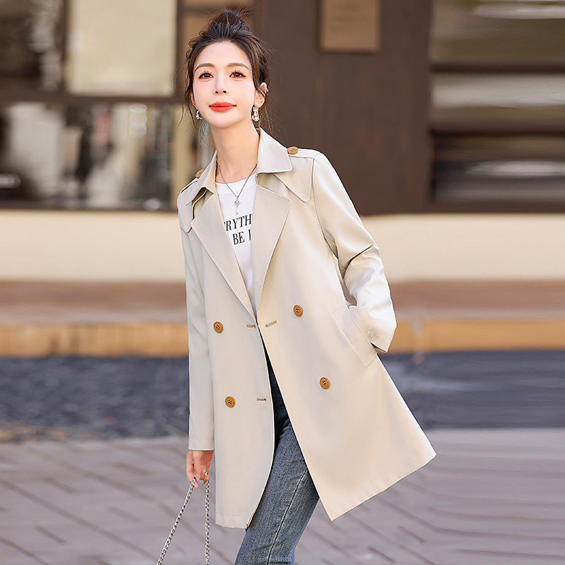中长款风衣外套女2025春季新款小个子英伦风韩版高级感外套